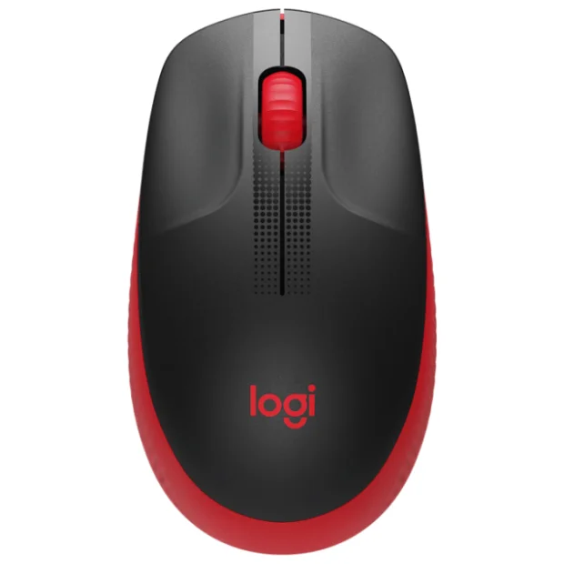 Мышь Logitech M190 (черный/красный)